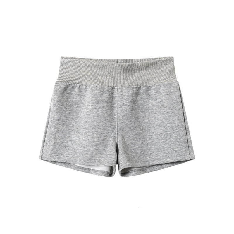Hot Girl American-Style Low-Waist Gray Sports Shorts for Women, New Summer Style, Slimming Fit for Plus-Size Women, Suitable for Cycling, Running, and Yoga