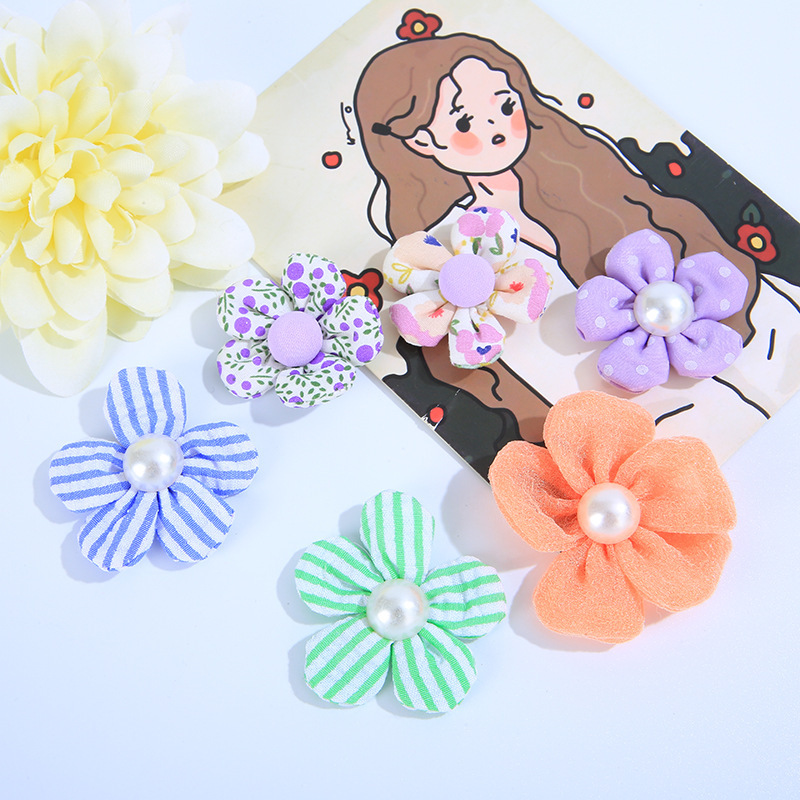 Korean Style New Fabric Flower Hair Accessories Clothing Shoes and Socks Accessories Mobile Phone Case Toy Pet Supplies