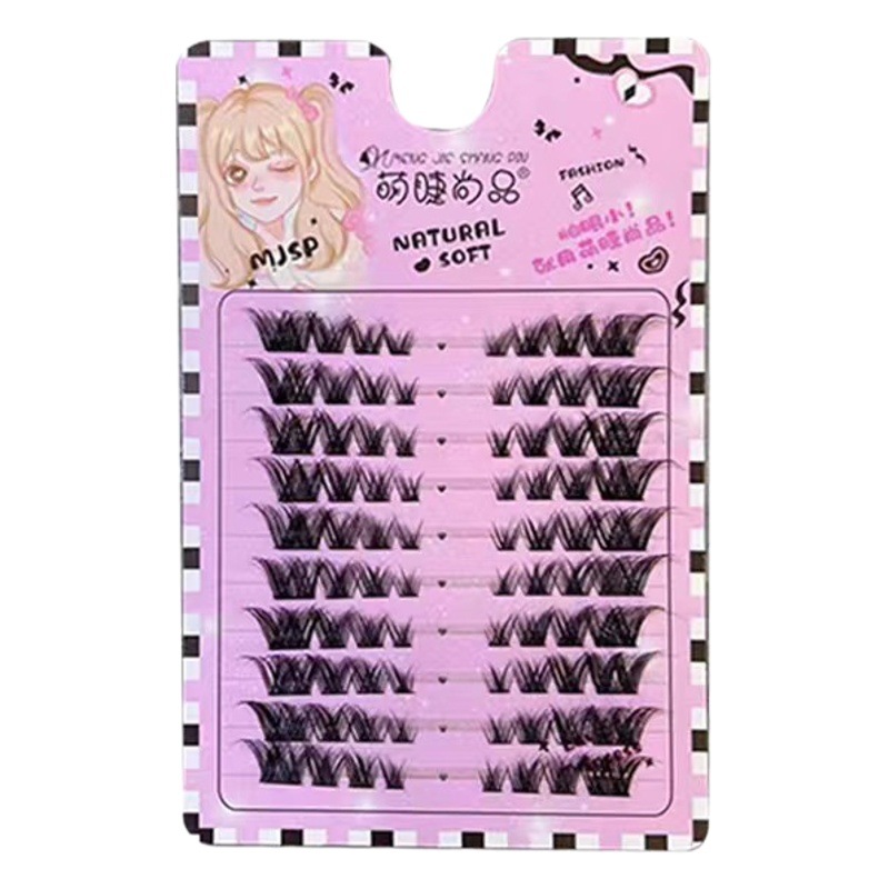 Pestañas lindas Shangpin gran capacidad serie Fox segmento volador oblicuo pestañas postizas Fox ojos solo racimo novato pestañas postizas autoadhesivas