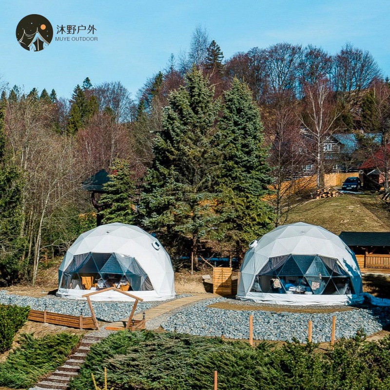 Tienda de Campaña Esférica Transparente con Diseño de Cielo Estrellado, Tienda de Campaña de Lujo para Campamentos al Aire Libre, Hotel de Tiendas de Campaña