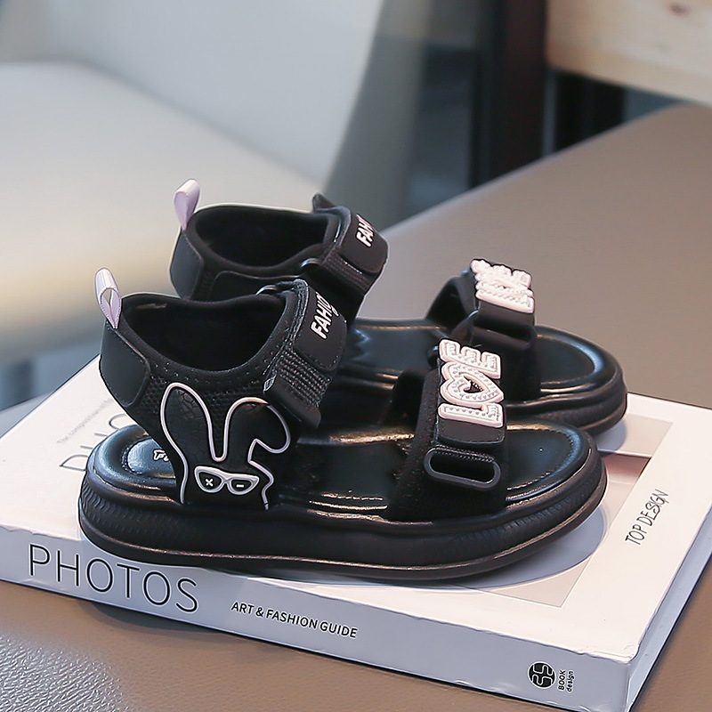 Niñas sandalias de dibujos animados 2026 verano nuevo estilo de moda para niños zapatos de playa variados zapatos huecos para niños mayores zapatos de dedo abierto image 7