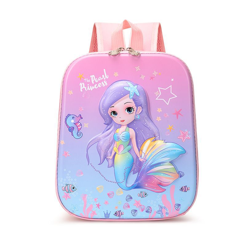 Princesa Elsa mochila de dibujos animados kindergarten bebé 3D duro Shell mochila ligera niños lindo pequeña mochila