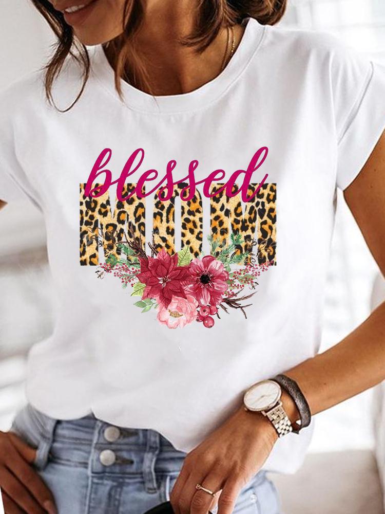 Women's T-shirt Short Sleeve T-shirts Printing Mama Printing display picture 2