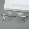 Polytechnic men's half -frame glasses 2377 can be equipped with close vision glasses literary semi -frame decorative mirror flat light mirror men's anti -blue light