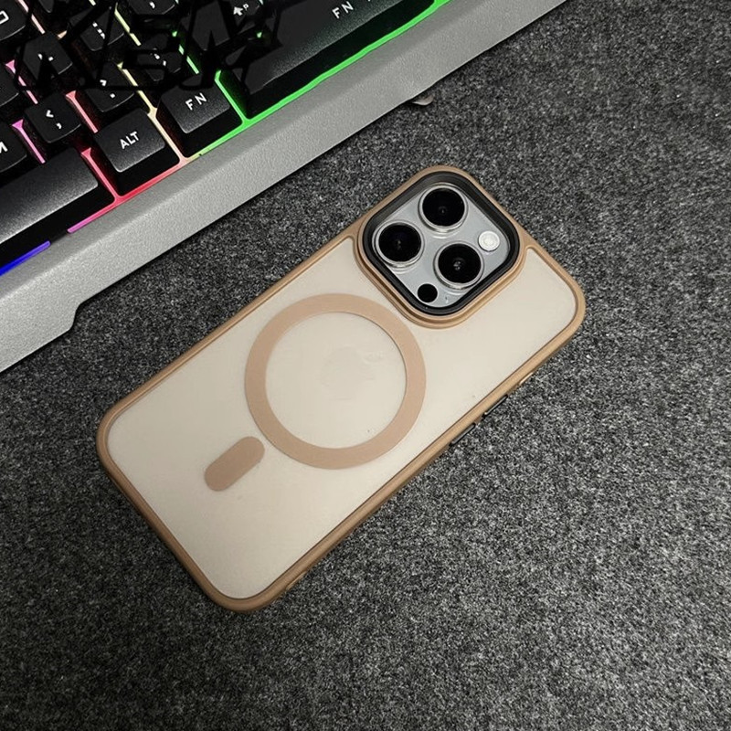 柔彩肤感磁吸适用iPhone17promax手机壳磨砂半透苹果16防摔保护套|undefined