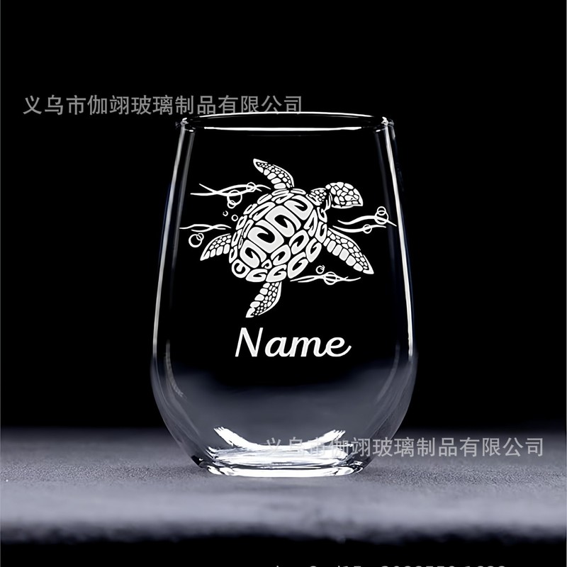 印logo蛋形玻璃杯16oz红酒杯威士忌杯透明水杯 8oz玻璃蛋杯果汁杯|undefined