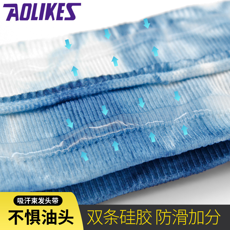 Silicona antideslizante tenis deportes diadema banda para el cabello yoga banda elástica para el cabello ensanchado hombres y mujeres fitness sudor-absorción y banda antitranspirante