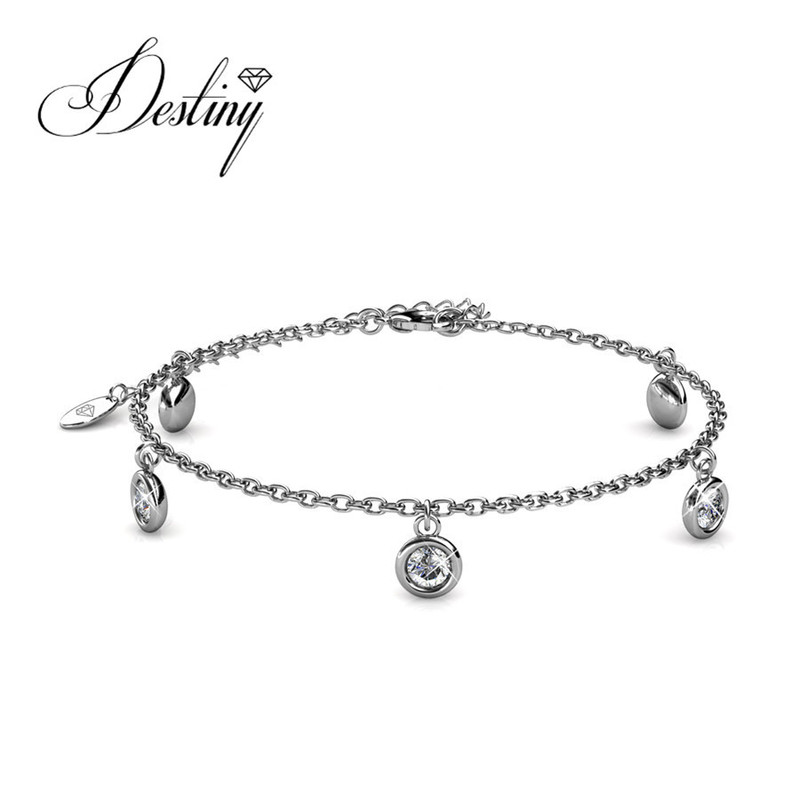 Exquisite Fashion S925 Sterling Silver Bracelet Made with Swarovski Elements Crystal Hand Jewelry Geometric Net Red Bracelet Women