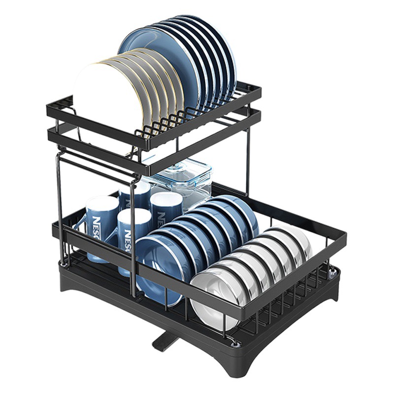 Estante de almacenamiento de cocina transfronterizo Estante de tazón Estante de almacenamiento multifuncional Cuchillo Plato de drenaje Plato de cocina