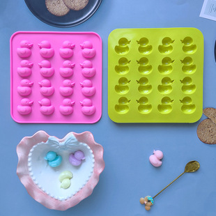 16-piece Duck 572 Chocolate Silicone Mold DIY Soft Candy Glue Mold Baking Tool Ice Cube Grids Mold