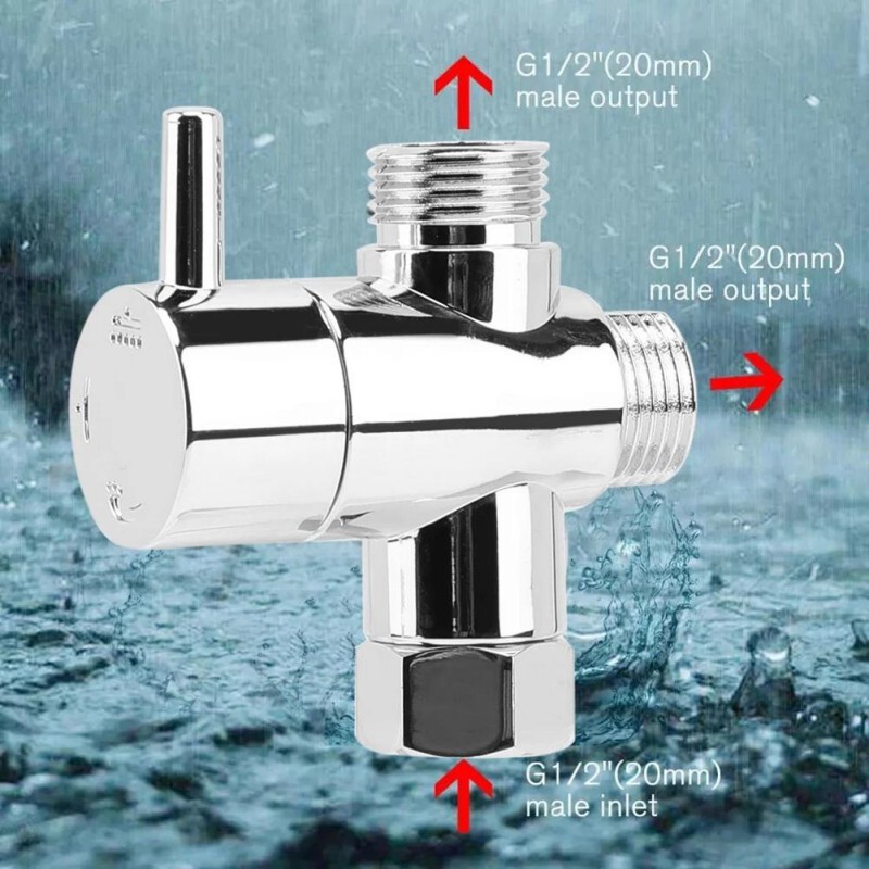Cross-Border Shower Diverter Faucet Three-Way Diverter Valve Shower Head Switch Switch One-To-Two Connector Converter Cross-Border Shower Diverter Faucet Three-Way Diverter Valve Shower Head Switch Switch One-To-Two Connector Converter