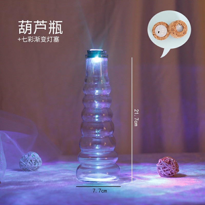 Botella de deseos de bricolaje al por mayor, botella de cielo estrellado, botella de nebulosa, botella de arco iris, botella de deriva, botella de mar, botella de estrella de la suerte, vidrio