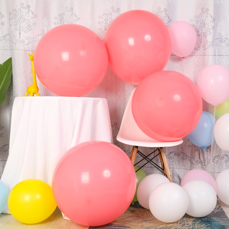 Thickened O brand 18 inch round latex balloon macaroon color birthday party decoration scene layout floating air ball