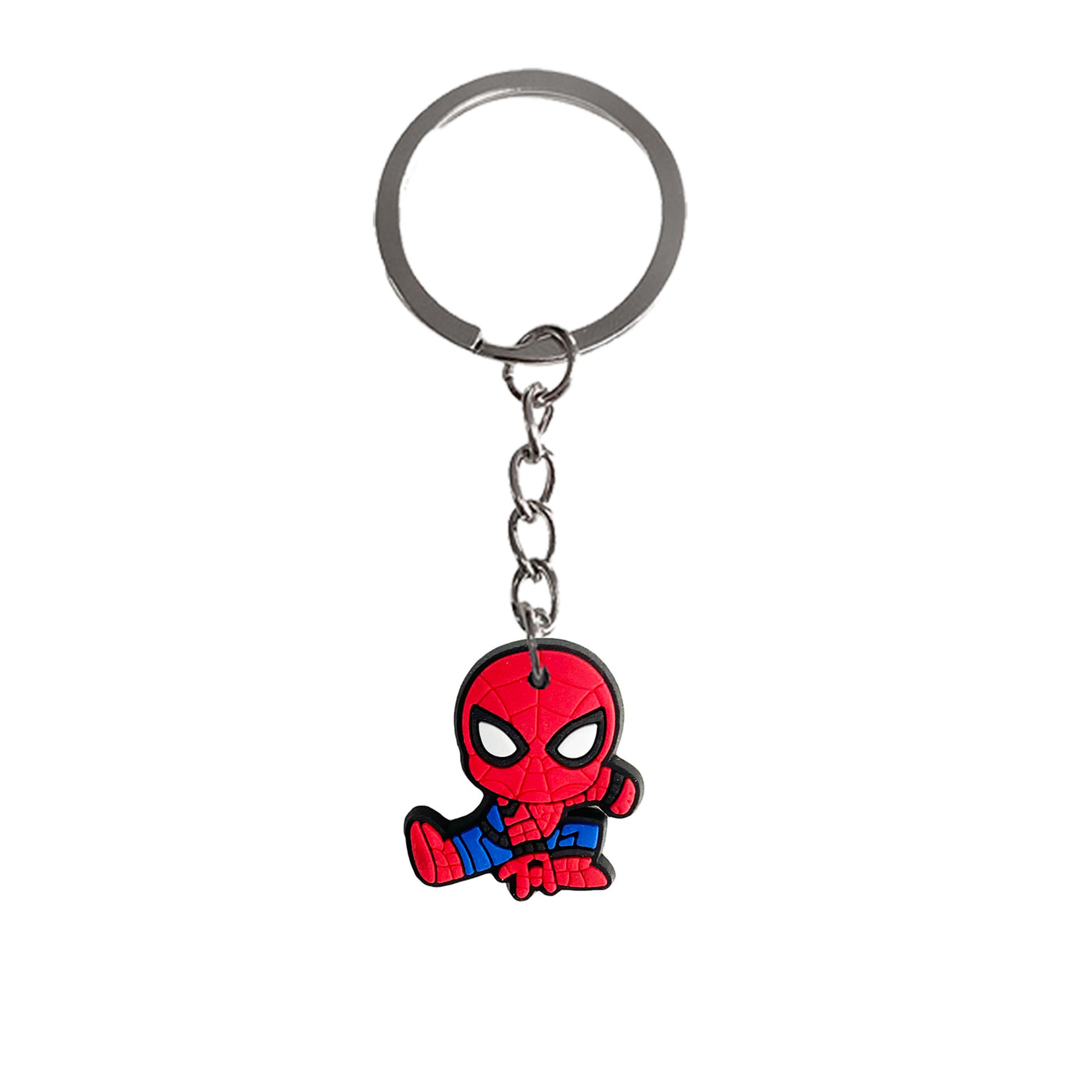 Spider-Man llavero adornos PVC de goma suave llavero accesorios DIY llavero pequeño regalo llavero colgante