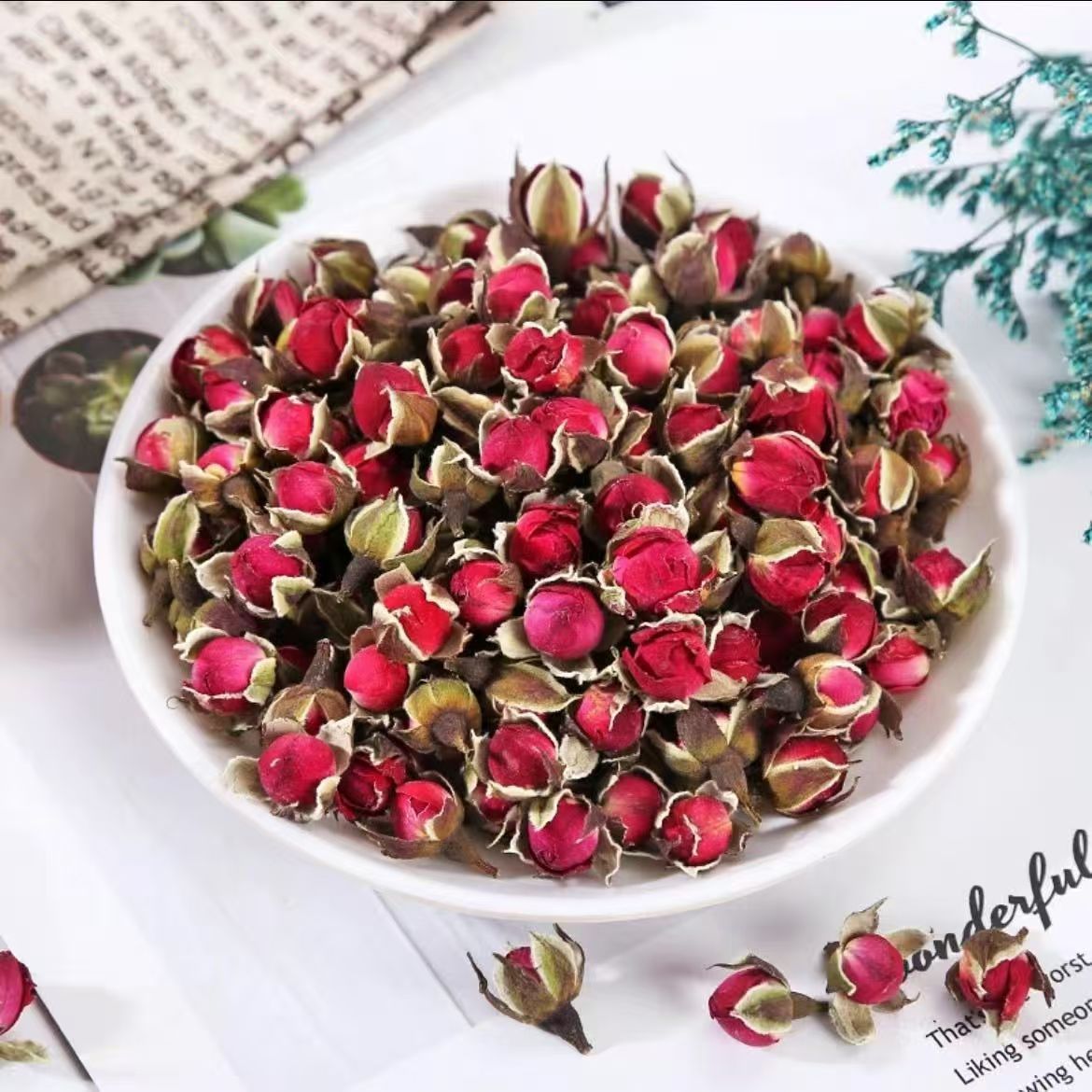 Pingyin Red Rose Buds Mei Gui Hua Low Temperature Dried Sulfur Free 500g Bulk Loose Flower Tea specifications