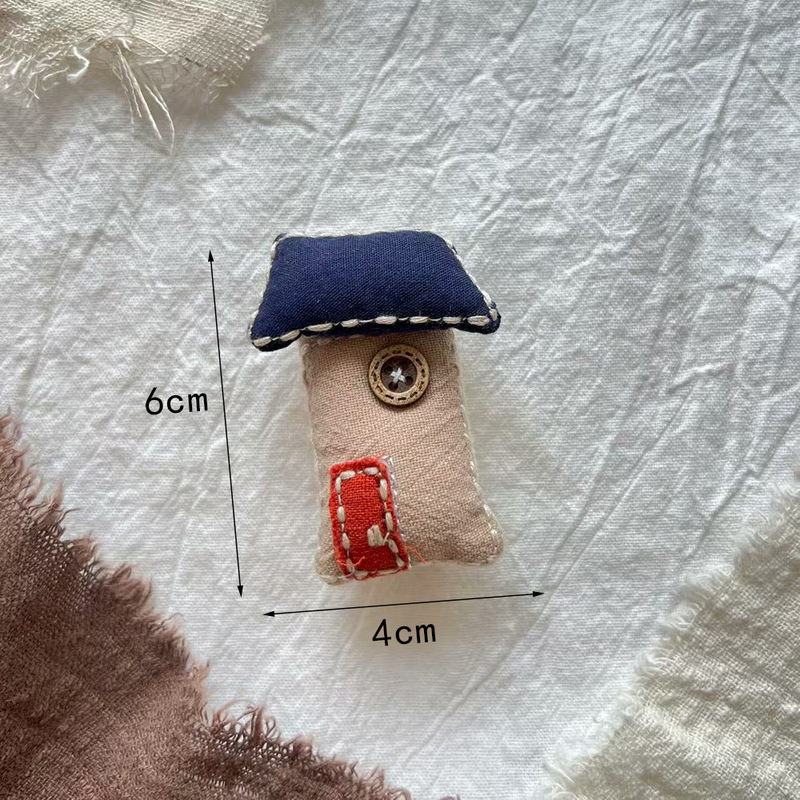 韩系可爱卡通房子布艺配件创意DIY配饰服装辅料充棉发夹饰品材料|undefined