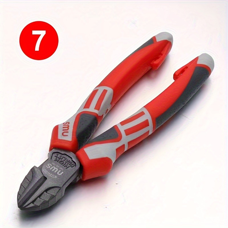 Cortadores de Alambre Excéntricos de Acero al Cromo Vanadio, Alicates de Punta Aguja, Alicates Diagonales, Alicates Diagonales de Cabeza Grande, Alicates de Electricista, Alicates para Cable de Acero