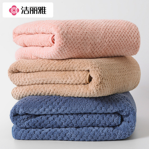 Jieliya Bath Towel for Women, Home Use—Made of Pure Cotton, Highly Absorbent, Quick-Drying, Thickened Coral Fleece Bath Wrap Towel, Couple’s Towel