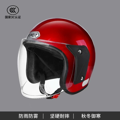 winter full helmet, Motosiklet kaskı (dəbilqə) - category-a-3c-certification-crystal-red-hd-long-mirror