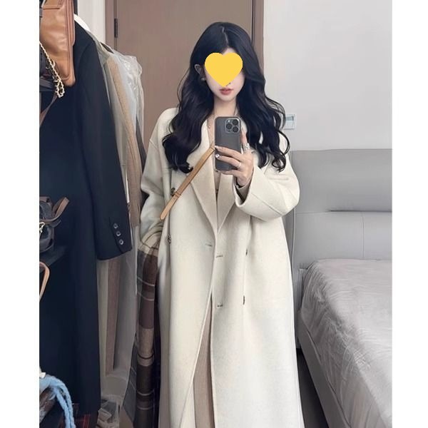 胖大码毛呢大衣女200斤小个子中长款宽松秋冬加棉加厚呢子外套|undefined
