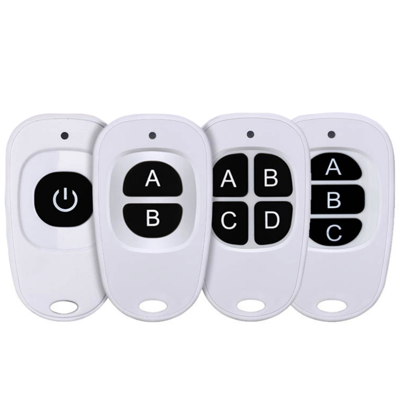 白色1键2键3键无线遥控器 LED小夜灯报警器 门铃门锁RF小遥控钥匙