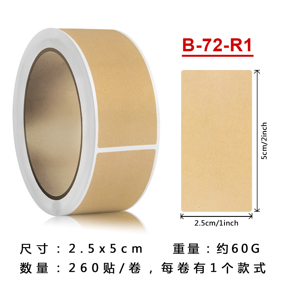 B-72 크래프트 종이 공백; 그림 보기