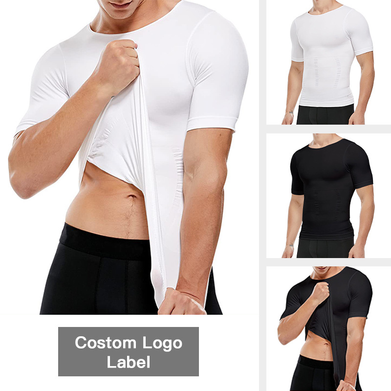 Bestseller: Figurformende Weste für Herren mit Brustbinder, kurzärmelig, mit überkreuzten Trägern, Bauchkontrolle und elastischem Bund._voghion.com