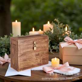 实木创意木质收纳盒收藏木盒新款桌面杂物钥匙收纳包装盒纪念品箱