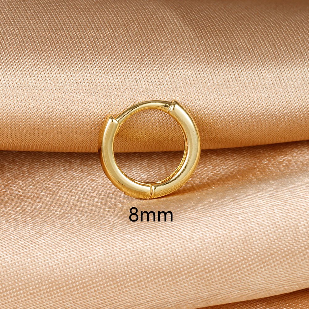 1 Piece Simple Style Circle Plating Copper Earrings display picture 11