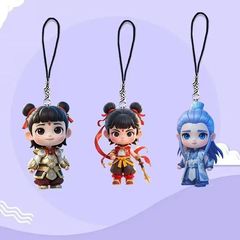 Nezha Ao Bing 携帯電話チェーンランドセルペンダント漫画アニメーションレンコンケーキ CP 携帯電話ストラップキーホルダーメーカー卸売