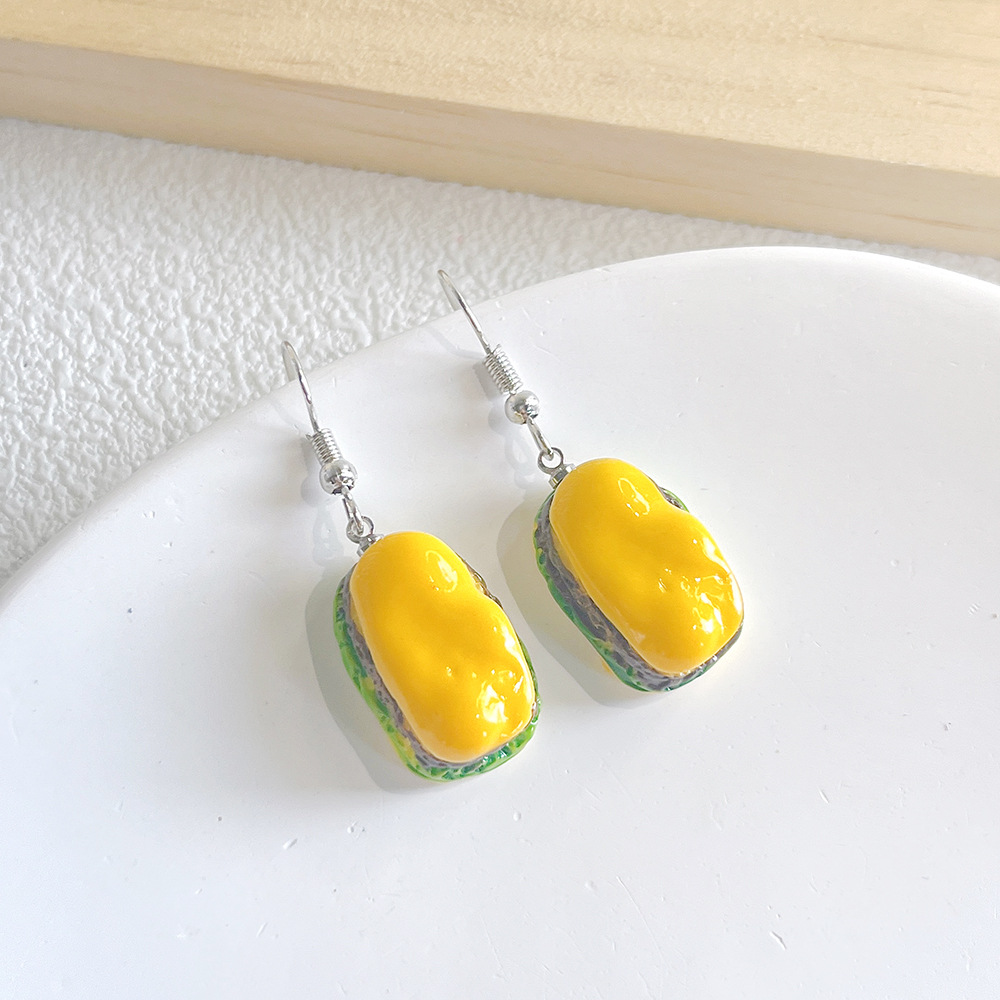 1 Pair Cute Food Resin Drop Earrings display picture 6