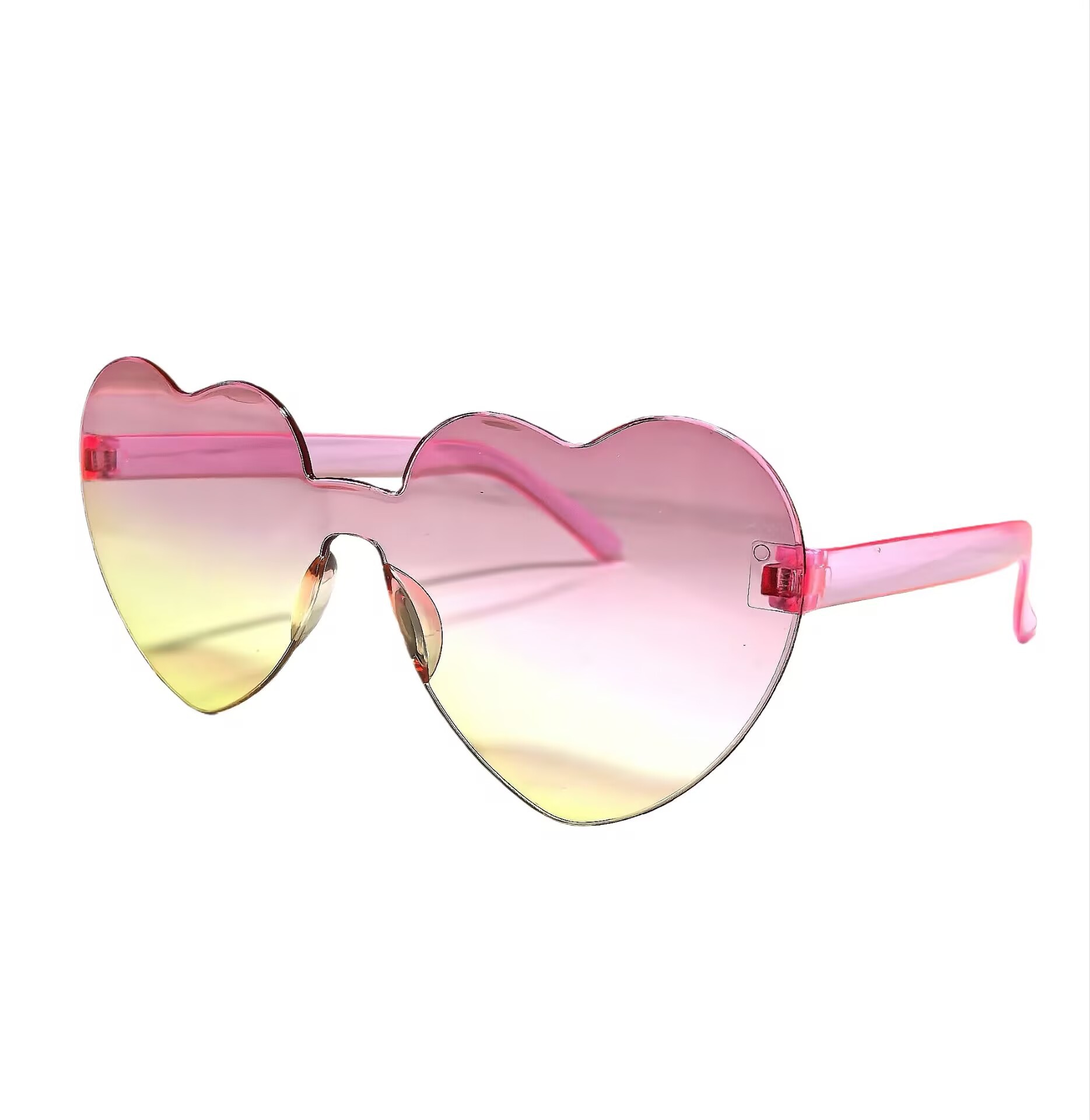 Gafas en forma de corazón Fábrica Gafas de amor de color gelatina de caramelo Personalidad Gafas de sol europeas y americanas Gafas de sol de corazón de melocotón para hombres y mujeres