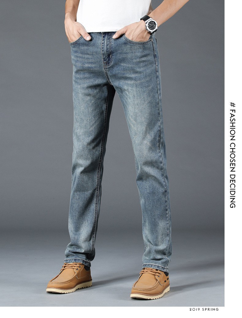 Ligne de pantalons pour hommes Light Luxury Cow Goods Original Jeans_voghion.com