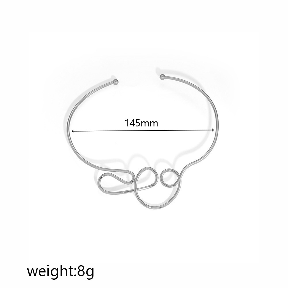Europa y América sensación de diseño minimalista de acero inoxidable personalidad joyería india collar collar al por mayor