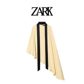 ZARK 欧美新款圆领不对称围巾饰衬衫 跨境外贸女装批发 4437002