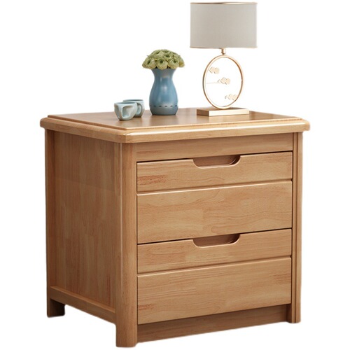 UG73 wholesale all solid wood bedside table log bedside small cabinet modern Chinese style simple bedroom simple storage cabinet