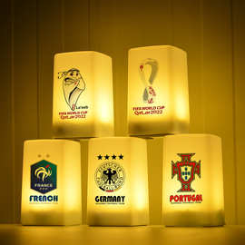 2022卡塔尔世界杯吉祥物周边装饰摆件礼品台灯夜灯纪念品32强串旗