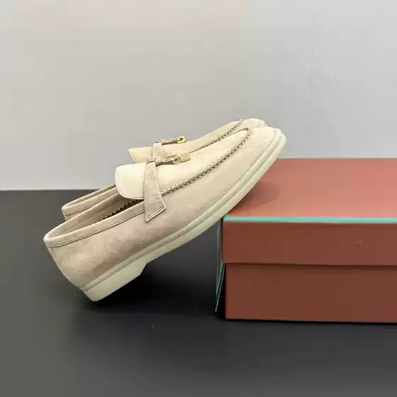 Women's Foreign Trade Light Luxury Loafers with Tassels, Slip-On Slip-Ons, Genuine Leather Round-Toe Versatile Cross-Border Flat Casual Shoes