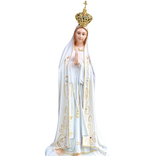 50cm Italia Fátima Virgen María Mirando la Estatua de la Casa de la Iglesia Estatua Decoración Personaje Principal Salón
