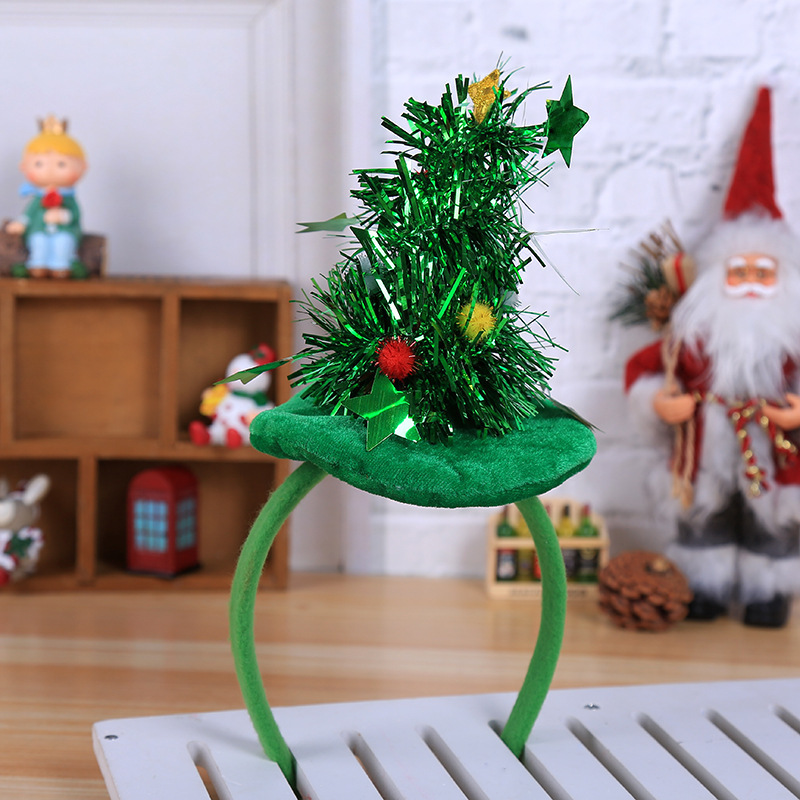 新しいクリスマスパーティーショー装飾子供のギフトクリスマス用品ヘッドバックルヘアフープ組み合わせメーカー卸売|undefined