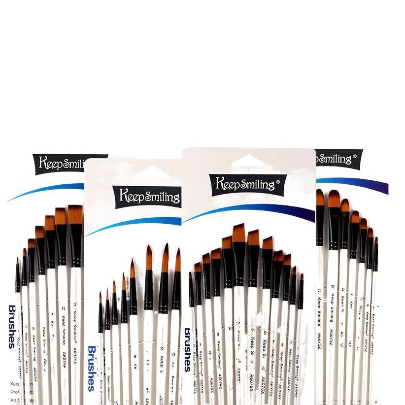 Pintura acrílica, pincel de nailon, pintura, 12 piezas, pintura digital de madera, bolígrafos de acuarela, suministros de arte al por mayor