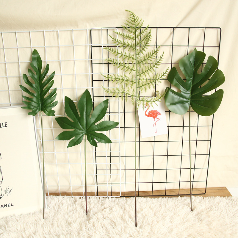 Wedding celebration plant pot landscape fern leaves cypress leaves artificial flower decoration INS style plant wall flower wall rose MW45554