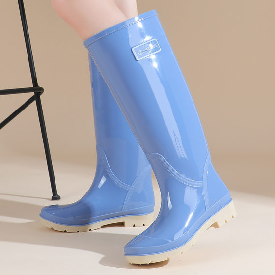2023 rain boots Women's outer wear slip-on women's rain boots extra high tube rain boots Women's South Korea foreign trade cross-border one piece wholesale