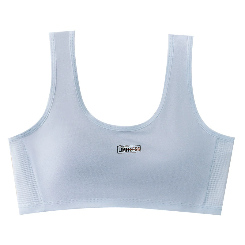 Underwear for students, cotton top with cups, short protective underware, bra top