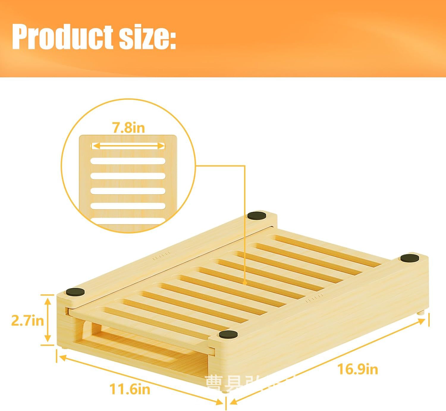 Tabla de cortar de madera Tabla de cortar de cocina Estante para platos de frutas Juego de drenaje Fregadero creativo Estante para platos Estante de secado de madera maciza