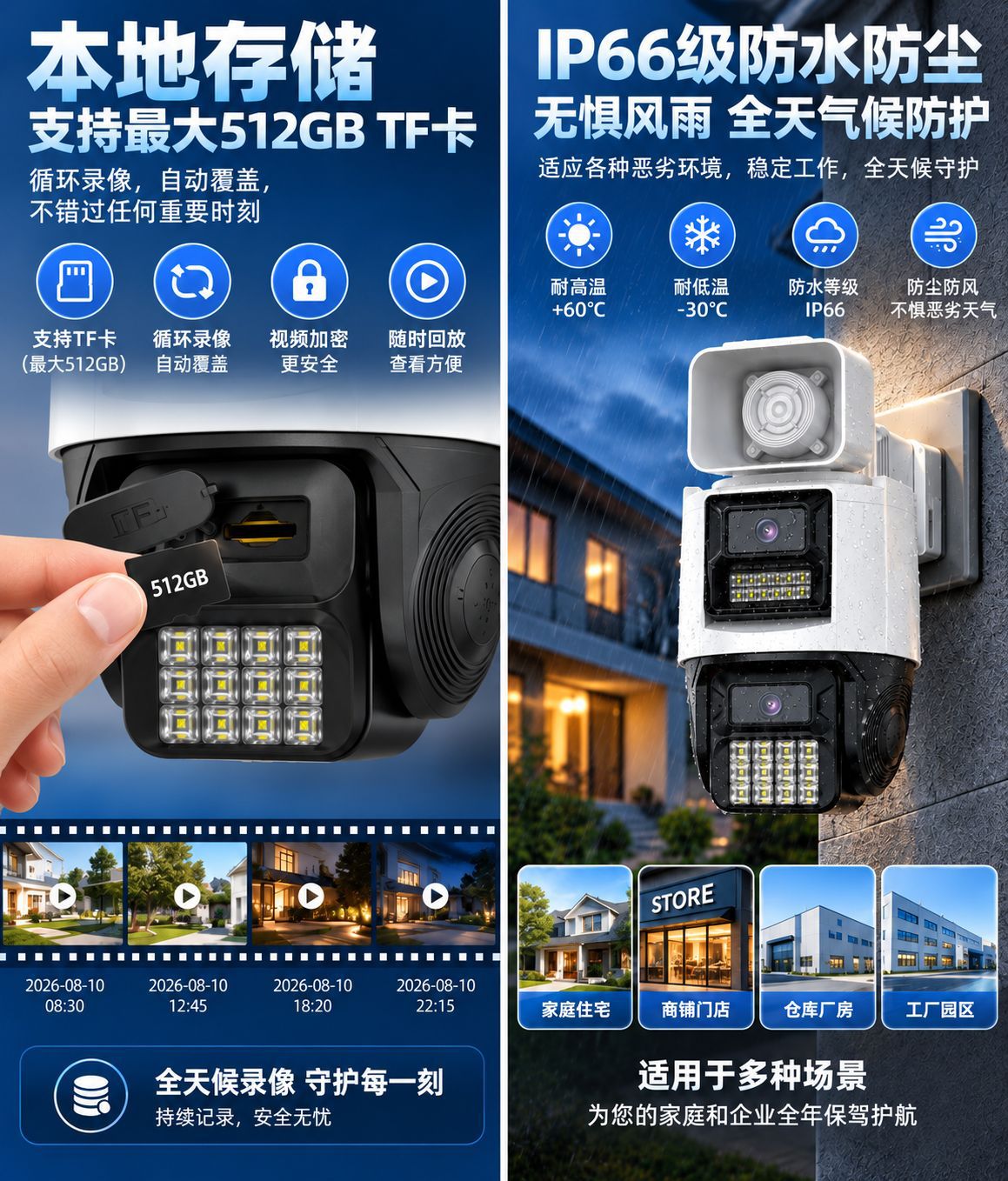 Surveillance camera 4MP dual screen 360 wireless