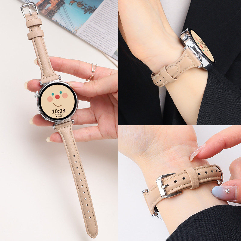 Slim Waist-Style Watch Strap Suitable for Gt6 Huawei Watch Gt5 Classy Gt4 New Model Gt3 Genuine Leather 3Pro/Fit3
