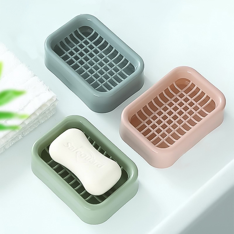 grid double-deck Leachate soap soap box originality TOILET Leachate Soap holder waterproof Soap holder Shelf