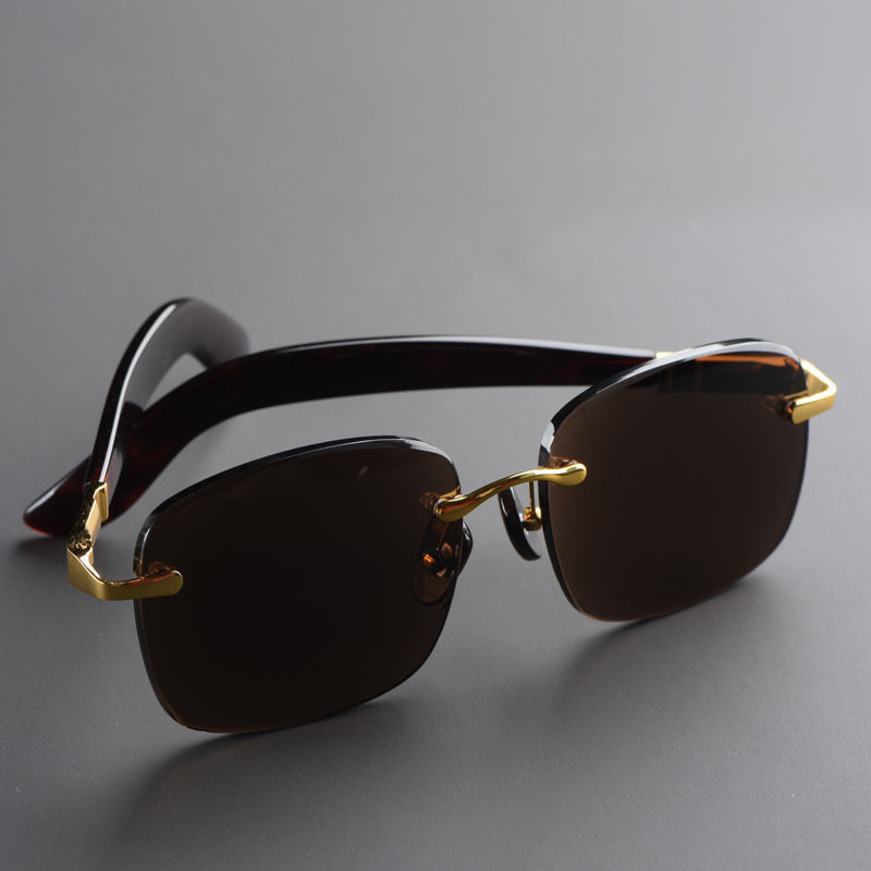 cristal natural gafas de piedra para hombres sin marcos cortados gafas de sol frescas gafas de sol para hombres gafas de piedra venta caliente