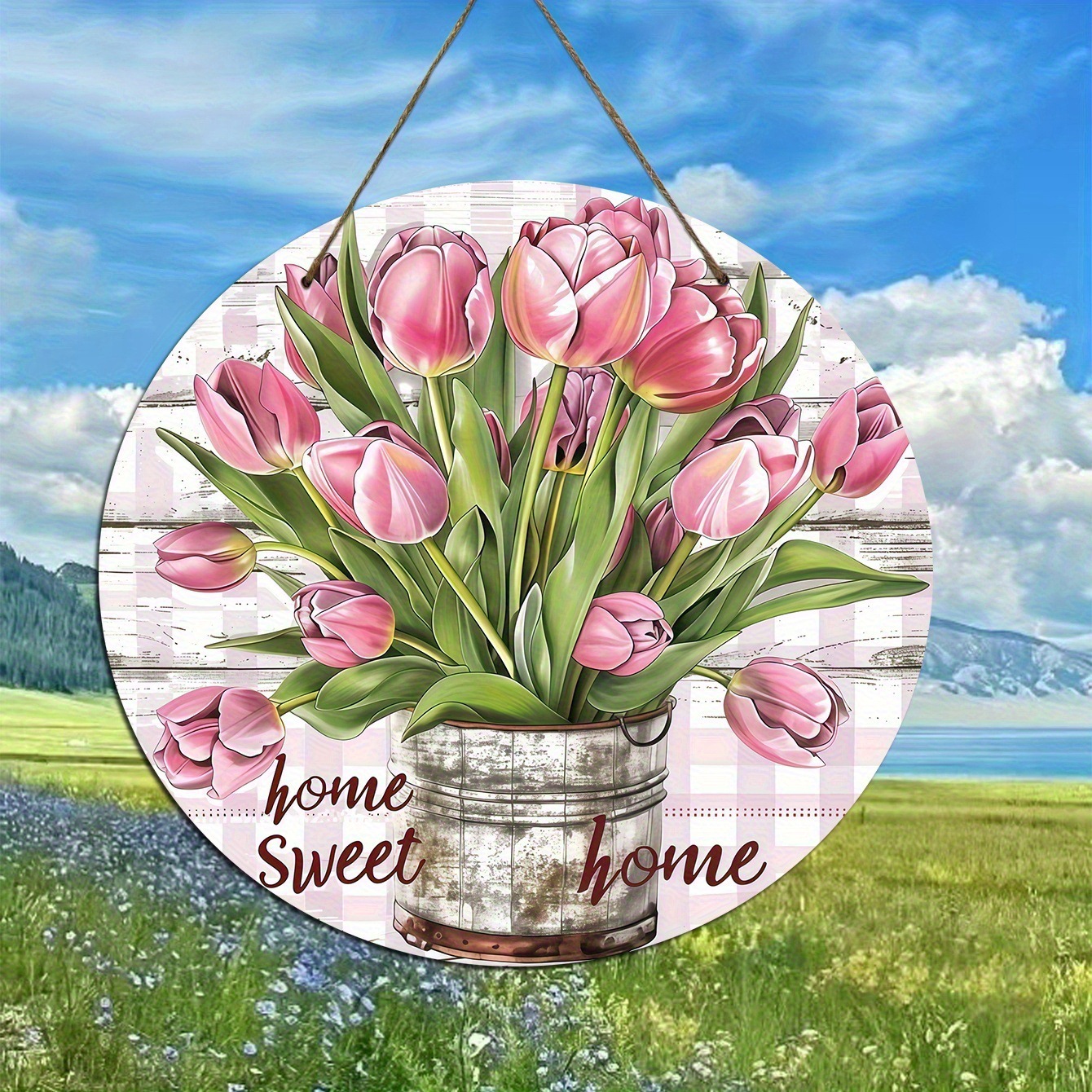Transfronterizo temu xiyin venta de tablero plano 2D adornos Tulipán decoración del hogar decoración de la sala de estar adornos